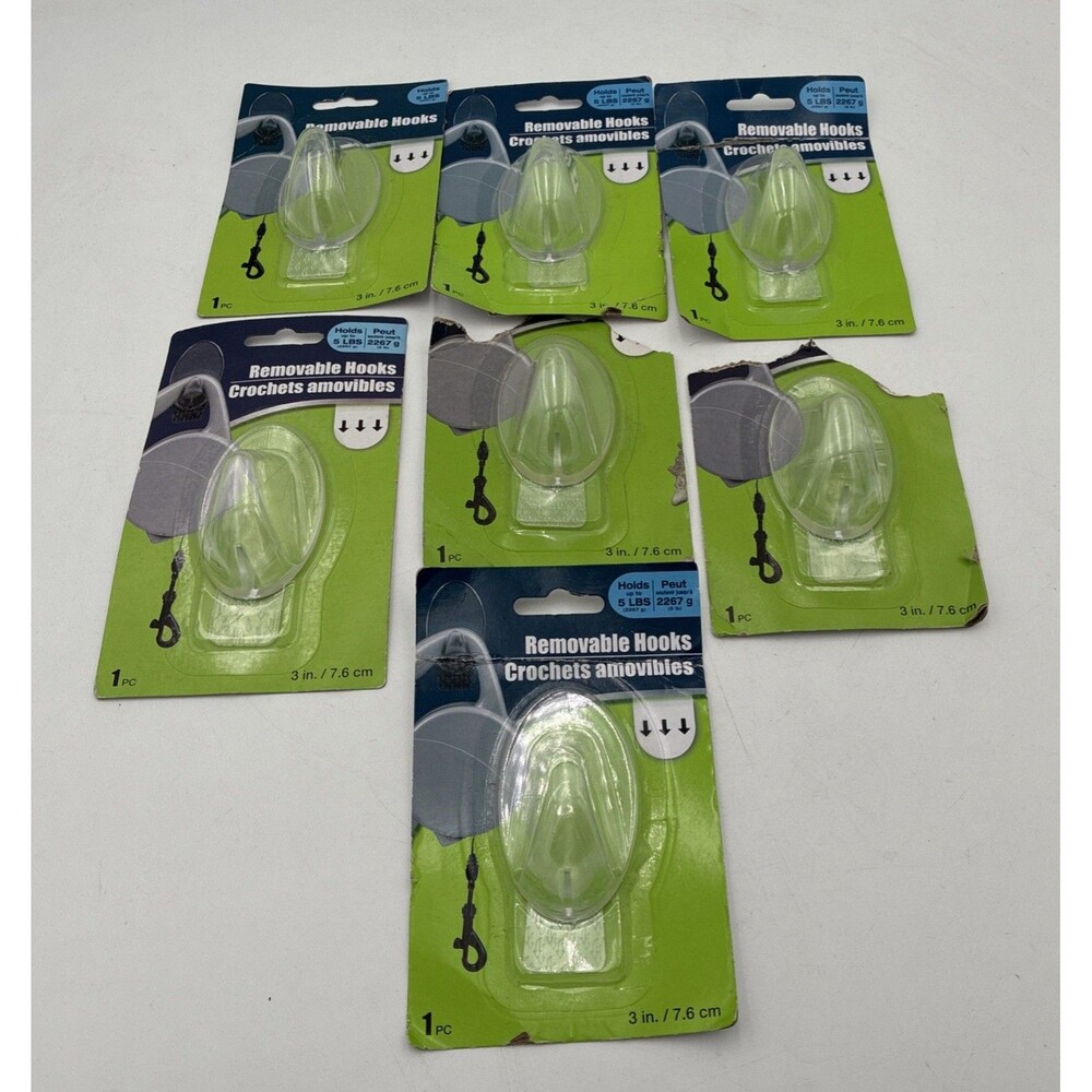removable hooks lot of 7